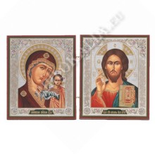 Складень деревянный, двухстворчатый, (7 видов), (Спаситель-Казанская Б.М.) №1