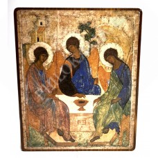 Икона на дереве, лак. (Св. Троица) (с.)