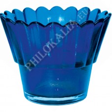 Лампада  "стакан рифленый" (синяя)