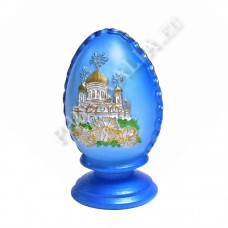 Свеча "Пасхальное яйцо с храмом" (м.) (синее)
