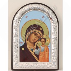 Икона в пластмассовой рамке на подставке, арочная (Казанская Б.М.) Икона в пластмассовой рамке на подставке, арочная (Казанская Б.М.)