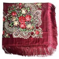 Платок с бахромой (бордовый) Платок с бахромой (бордовый)