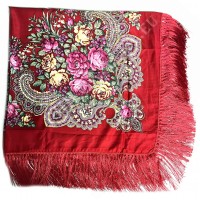 Платок с бахромой (красный) Платок с бахромой (красный)