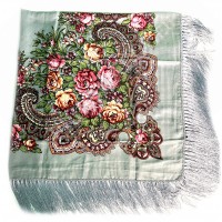 Платок с бахромой (серый) Платок с бахромой (серый)